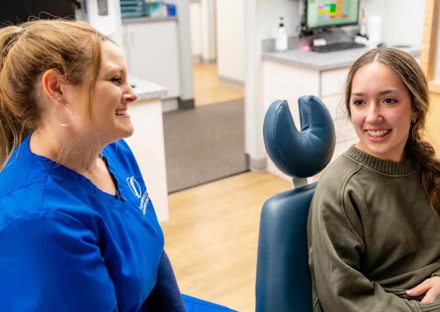 doctor and patient smiling