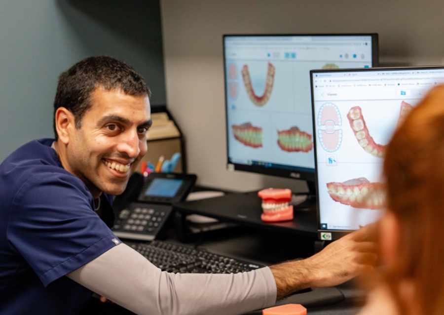 doctor and patient smiling