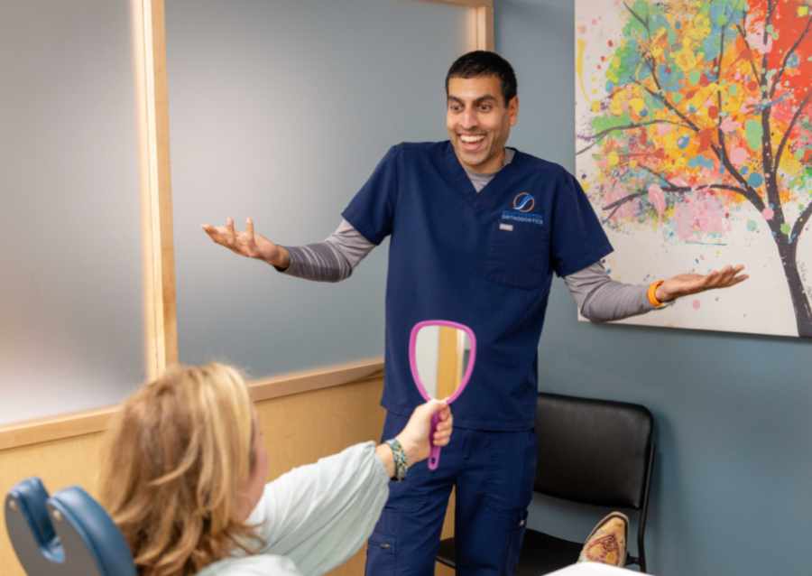 doctor and patient smiling