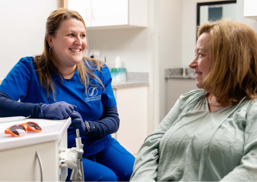 patient and team member smiling